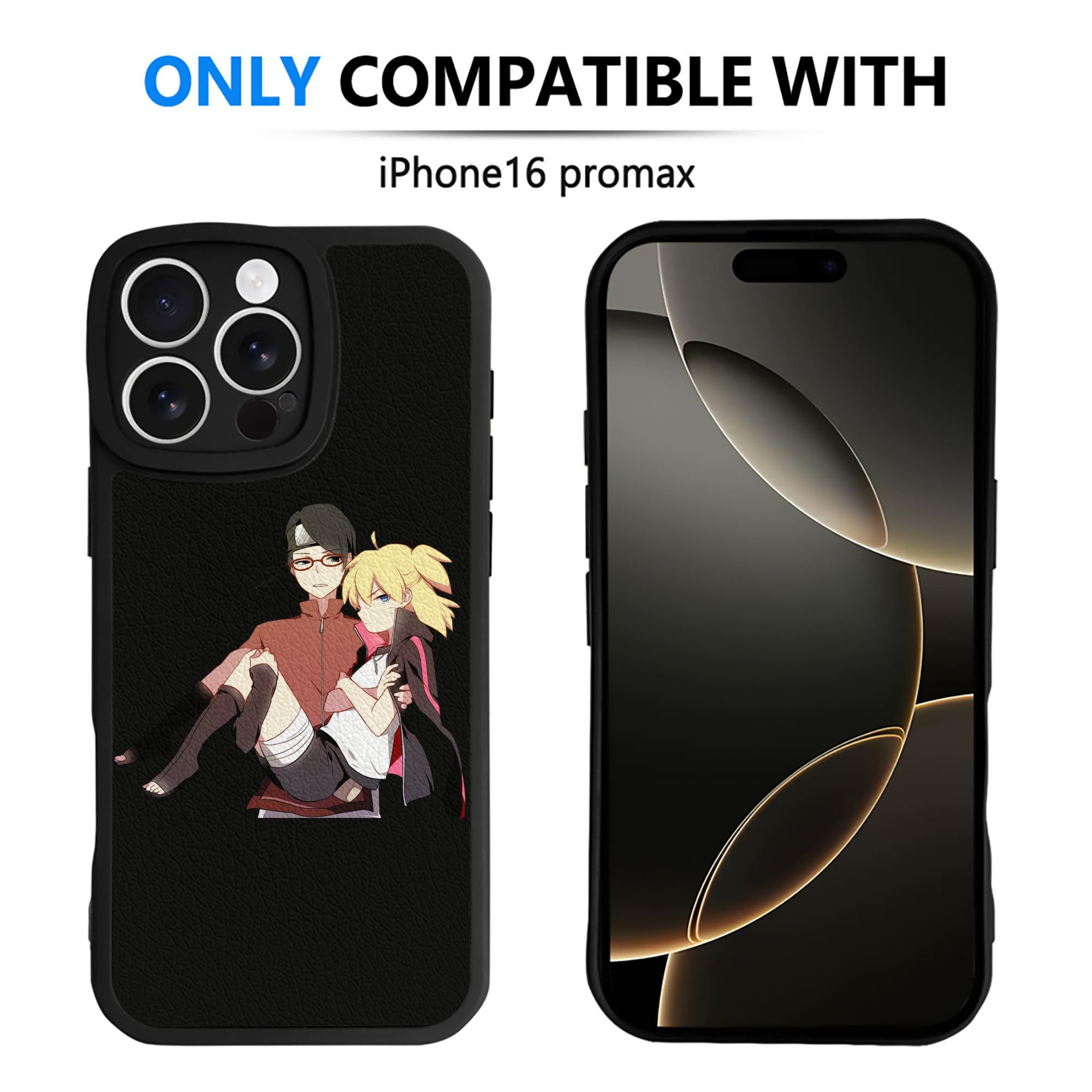 （画像用） NARUTO -ナルト- うちは サラダ Uchiha Sarada 【iPhone 16シリーズ対応】シリコンスマホケース（レザー調） 材質：シリコン